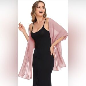 Shawl Wrap 70x18 Evening Dress Sheer Women Elegant Silky Wedding Bridal Scarf